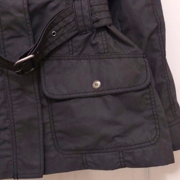 Cabela's Women's Charcoal Canvas Belted Jacket Size L - Picture 10 of 10